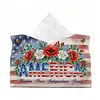 DIY Diamond Painting Creative Design Leather Handmade Tissue Holder Rhinestones Decorative Tissue Box Craft Kits