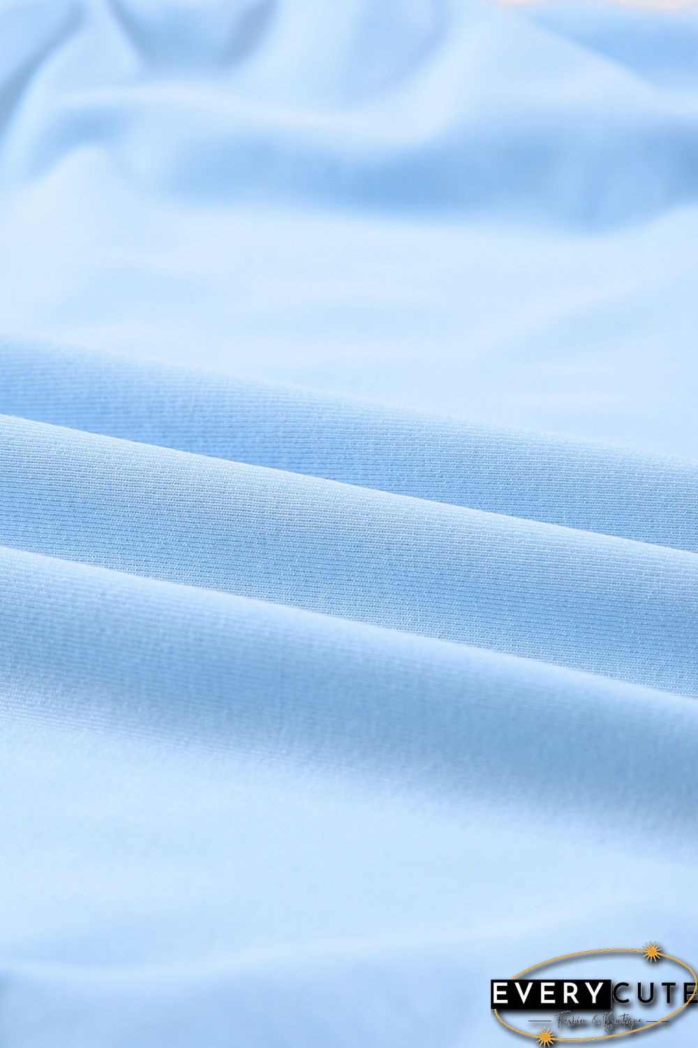 Sky Blue Twist Ruched Bodycon Dress