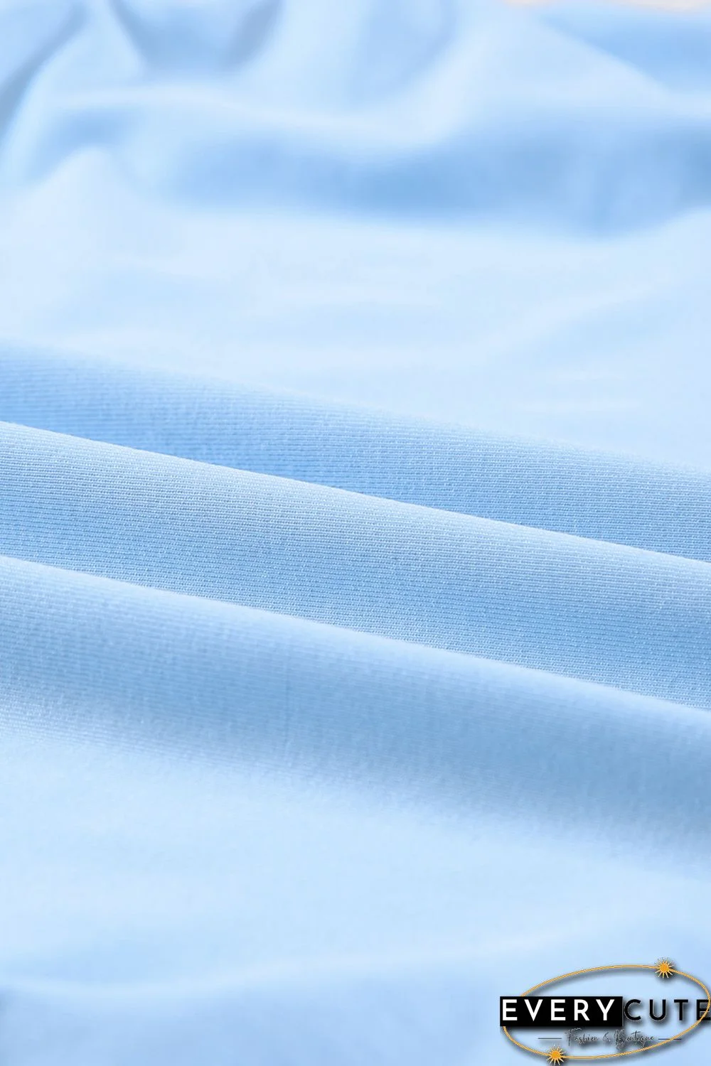 Sky Blue Twist Ruched Bodycon Dress