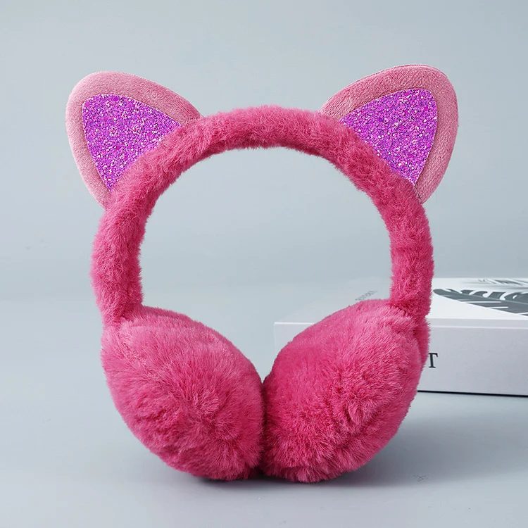 Personalized Kids Pearl Patch Warm Cat Ears Earmuffs