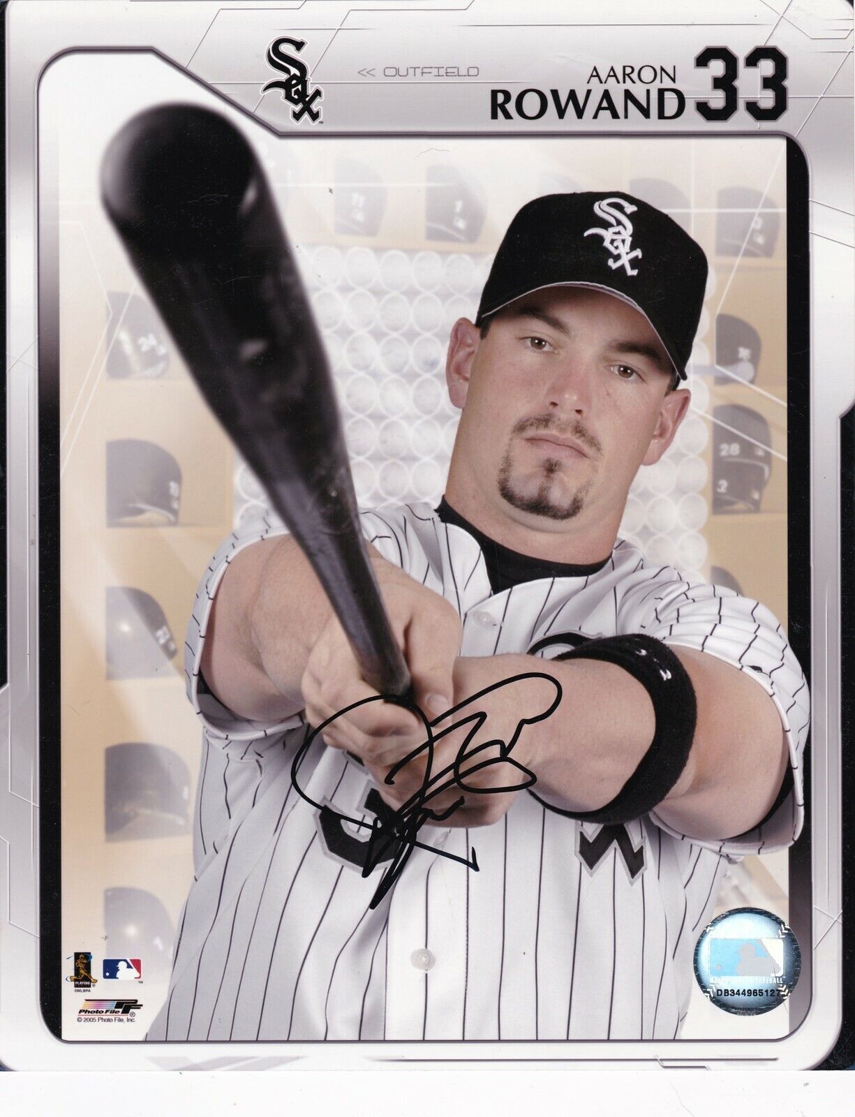 AARON ROWAND CHICAGO WHITE SOX ACTION SIGNED 8x10