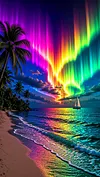 Luxury AB Velvet Diamond Painting Kit - Aurora Scenery