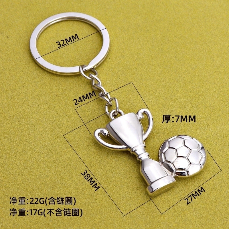 Fashion Football Alloy Unisex Bag Pendant Keychain 1 Piece