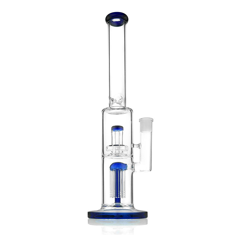Cylinder Glass Water Pipe for Smoking with Premium Perc