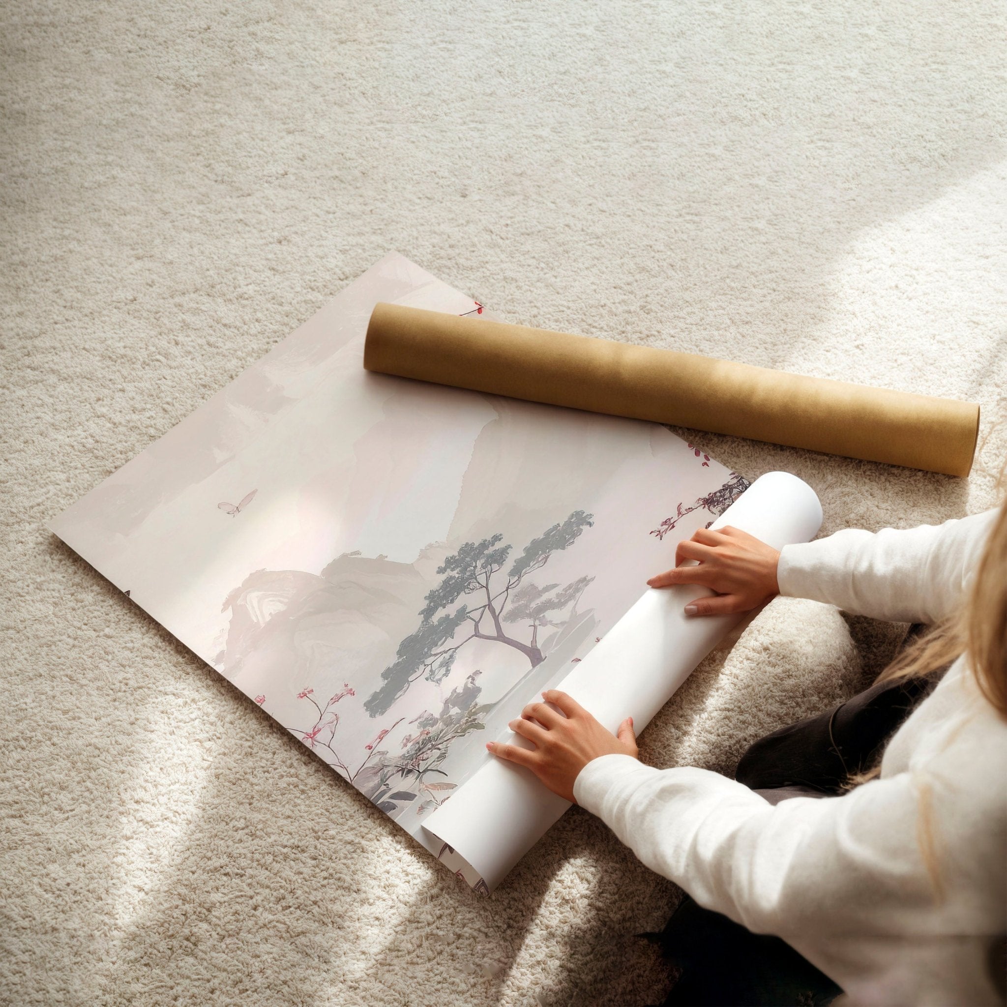 Living Room Picture Wall | Set of 3 Chinoiserie Wall art Prints everthome