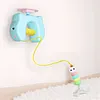 Interactive Cat Hanging Toys USB Charging Self-Play Pet Chase Toy Swing Feather Auto-Rebound Cat-Teasing Tool for Relieve Boredom Burn Energy