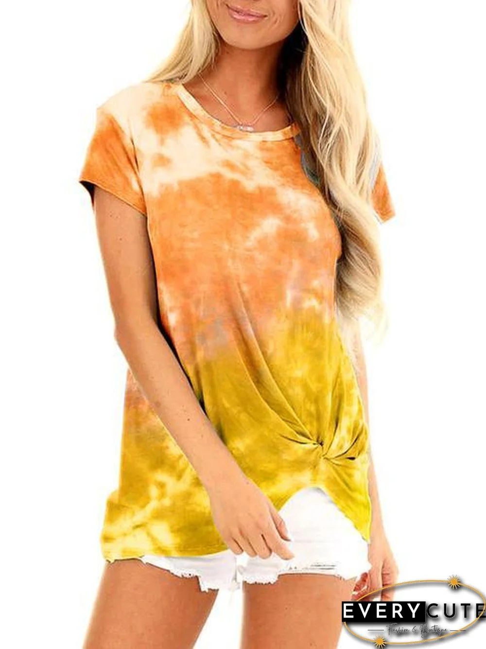 Tie-Dye Round Neck T-Shirt