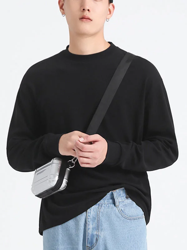 Aonga - Men's Casual Round Neck Long Sleeve T-ShirtH