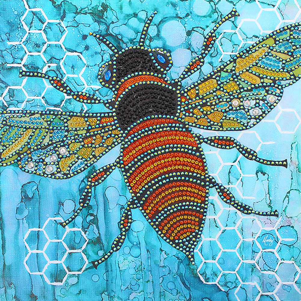 

30*30CM-Special Shaped Diamond Painting-Bee, 501 Original