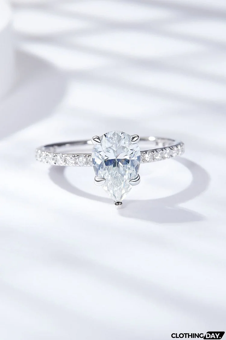 1.8 Carat Moissanite Side Stone Ring