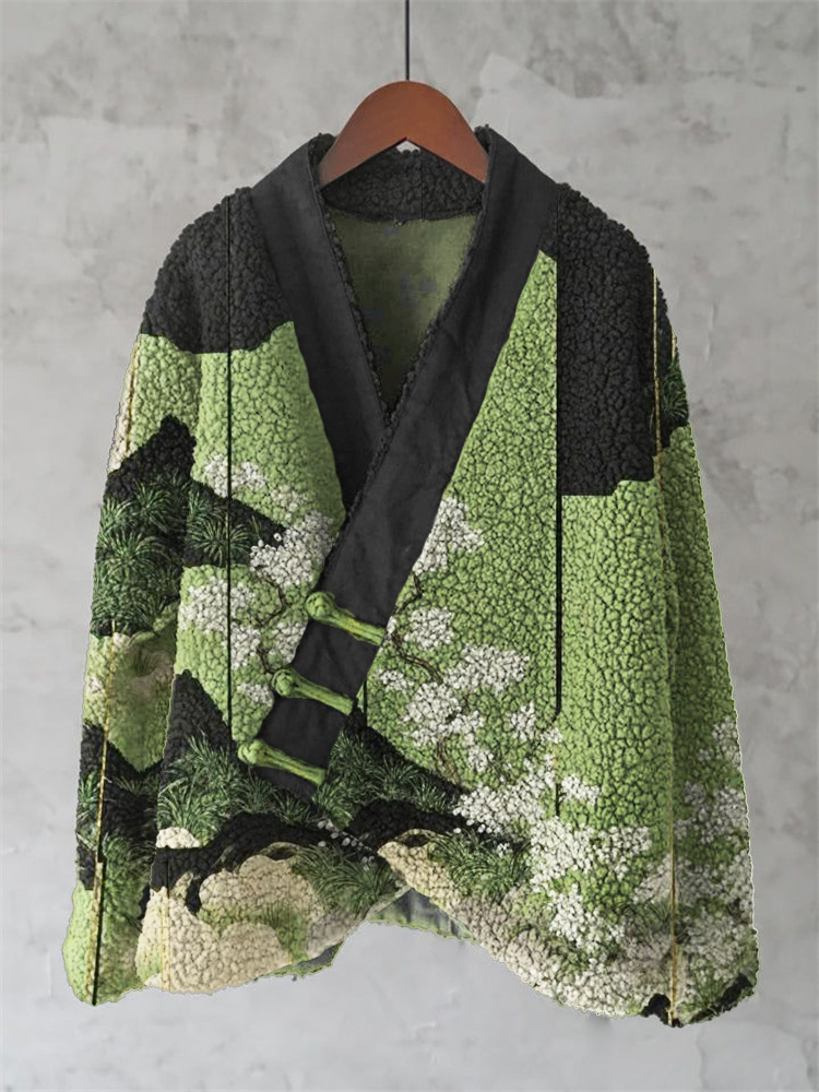 Comstylish Japanese Aoyama Pattern Women's Kimono