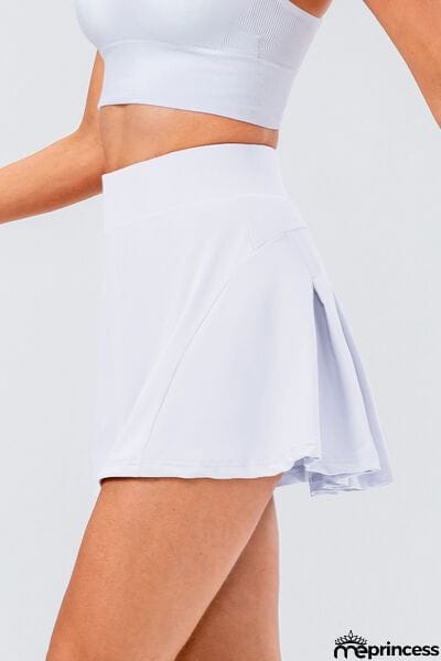 High Waist Pleated Active Skirt
