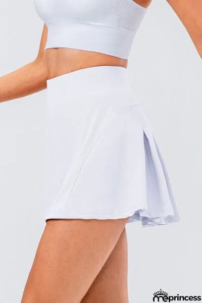 High Waist Pleated Active Skirt