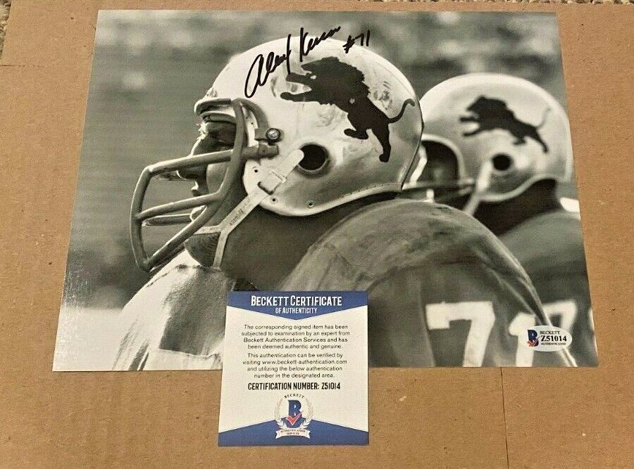 ALEX KARRAS SIGNED DETROIT LIONS 8X10 Photo Poster painting BECKETT CERTIFIED #3