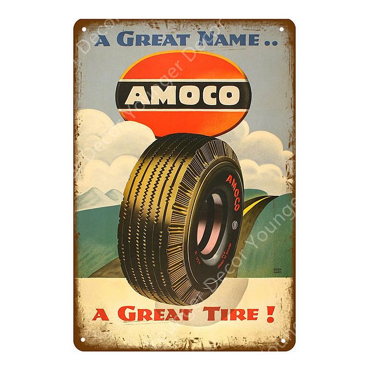 【20*30cm/30*40cm】AmocoTire - Vintage Tin Signs/Wooden Signs