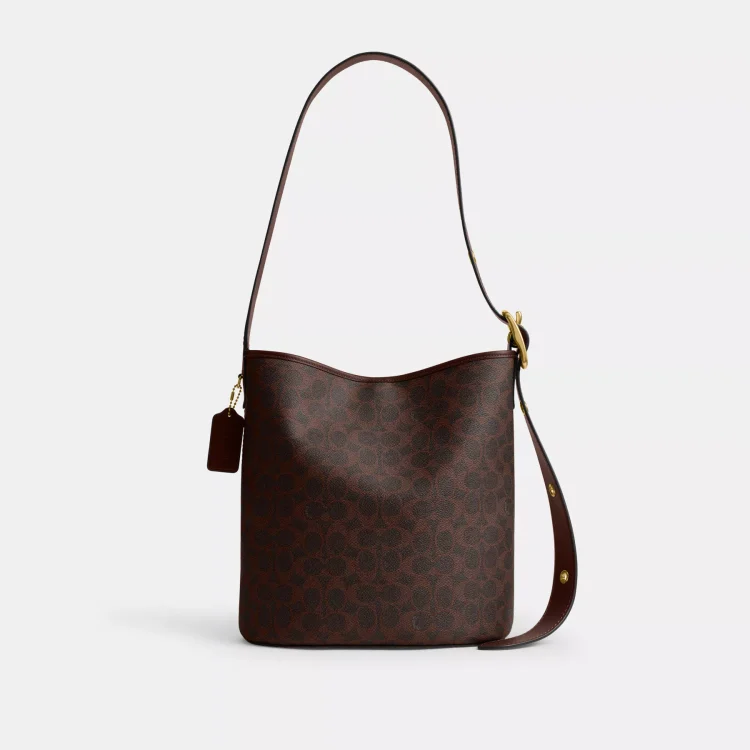 BLEECKER BUCKET BAG IN SIGNATURE CANVAS