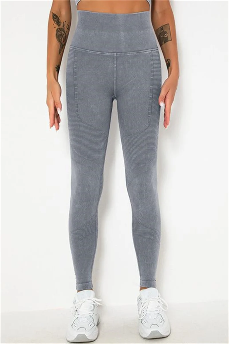Grey Casual Sportswear Solid Patchwork Skinny High Waist Trousers | EGEMISS