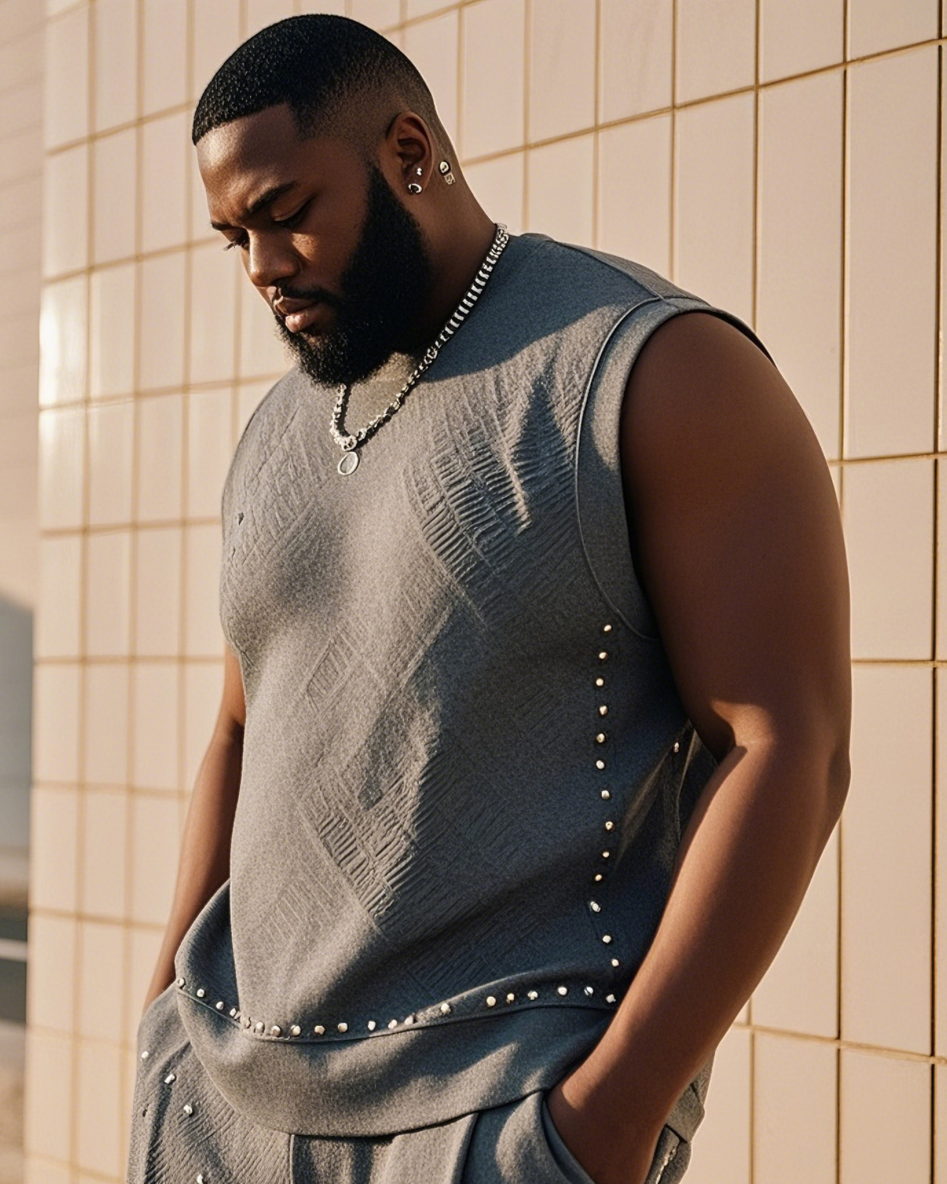 Men's Plus Size Daily Leisure Creative Point. Small Design Vest