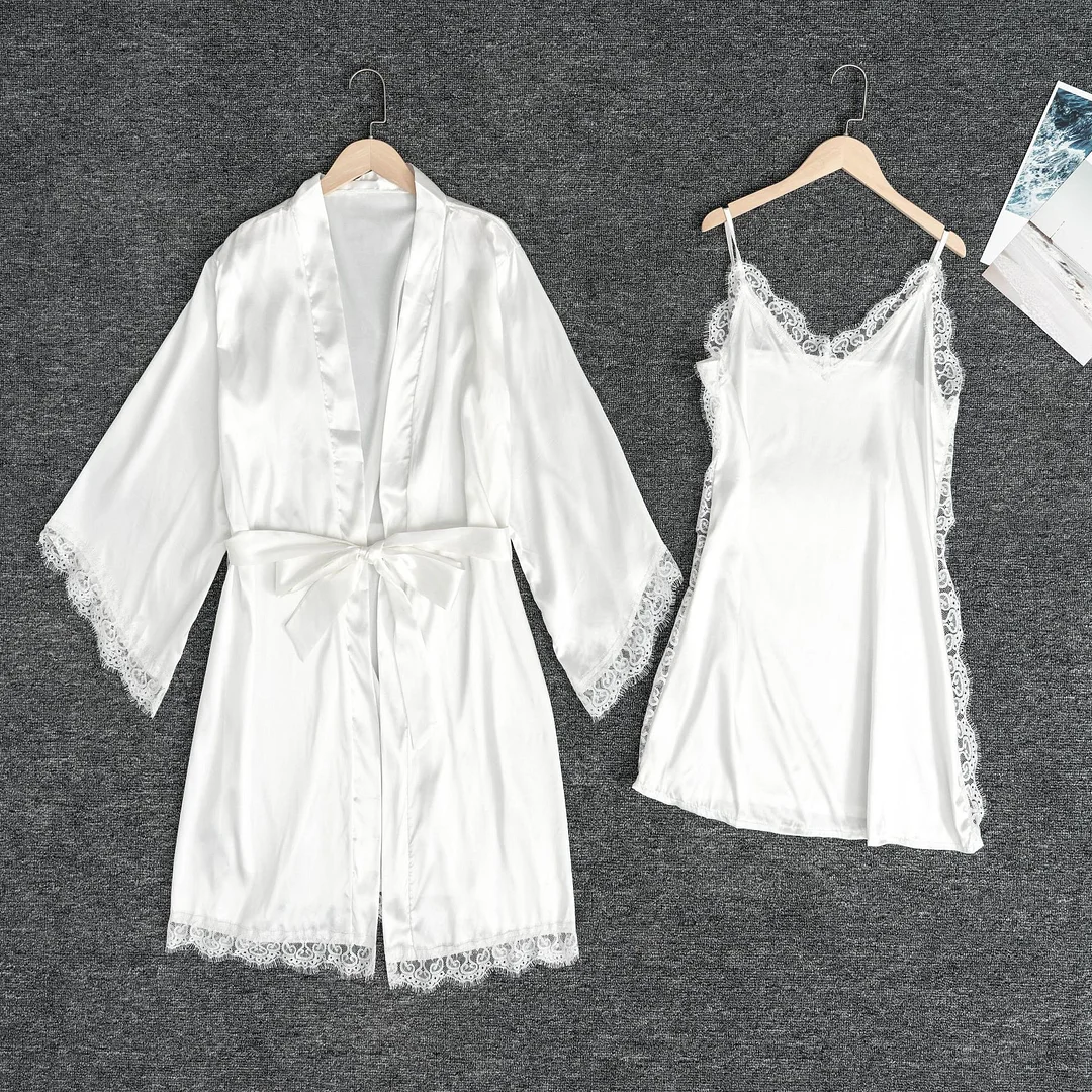 Uveng Uveng Stitling Elastic Lady Pyjamas Jersey With Pyjab Pajamas Set Solid Color Home Size