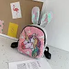 Kid Baby Girls Sequins Unicorn Backpack School Bag Shining Daypack