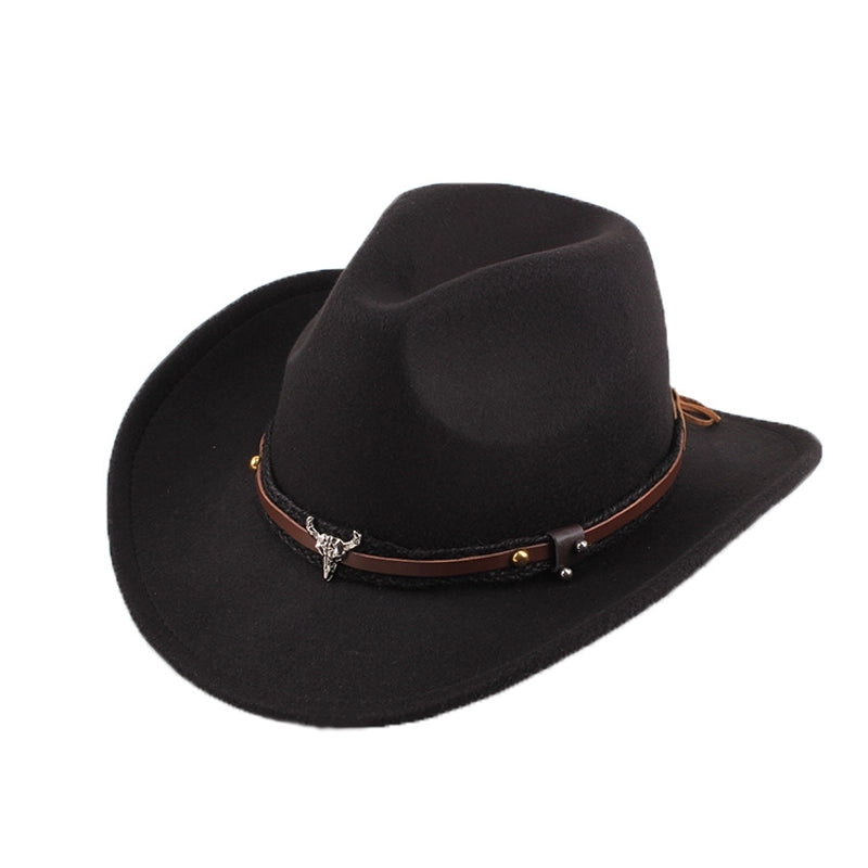 Spring And Summer Style Woolen Cloth Cowboy Hat Men And Women Couples Ethnic Style Roll-up Hat Sunshade Hat Jazz Hat