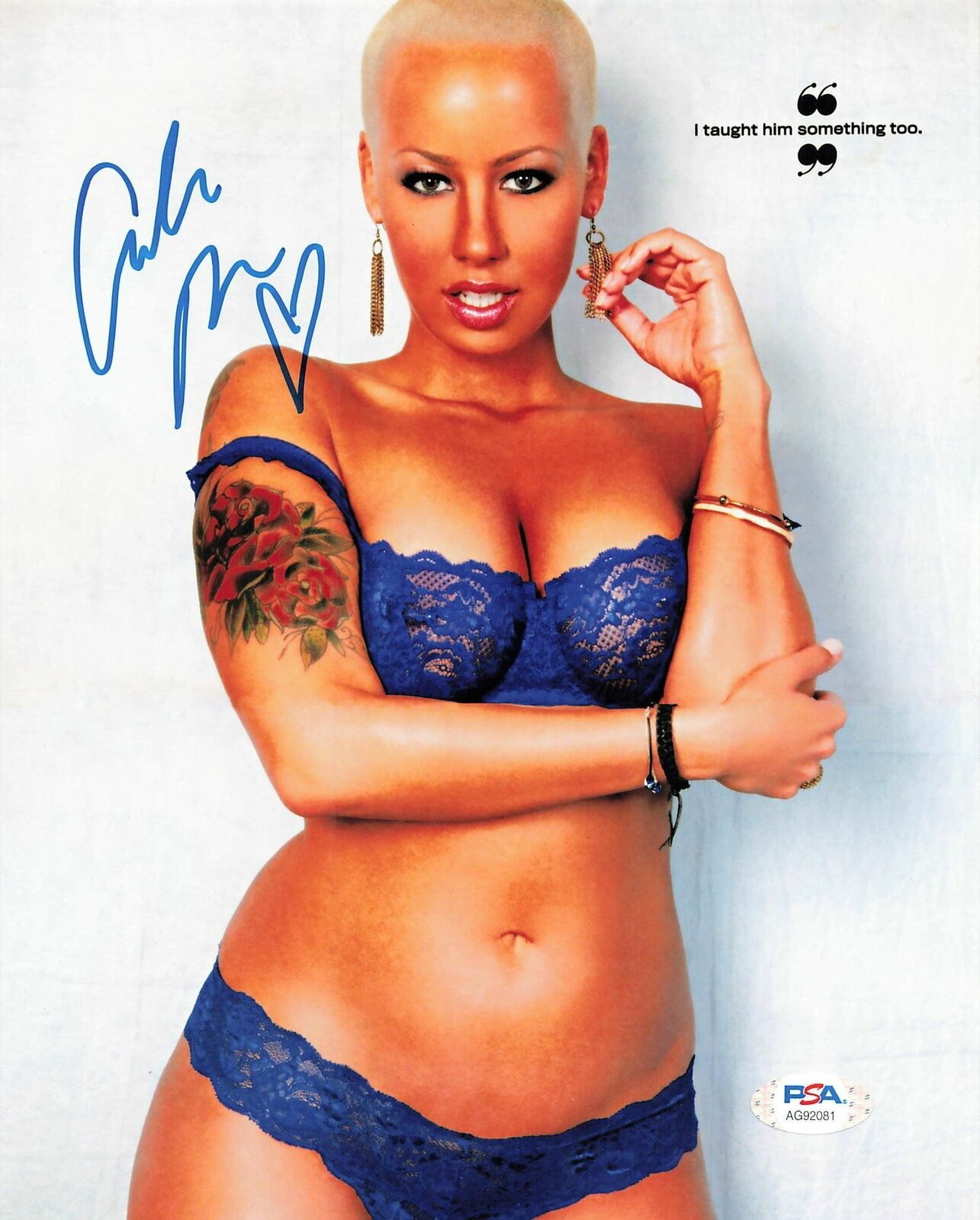 Amber Rose signed 8x10 Photo Poster painting PSA/DNA Autographed Sexy