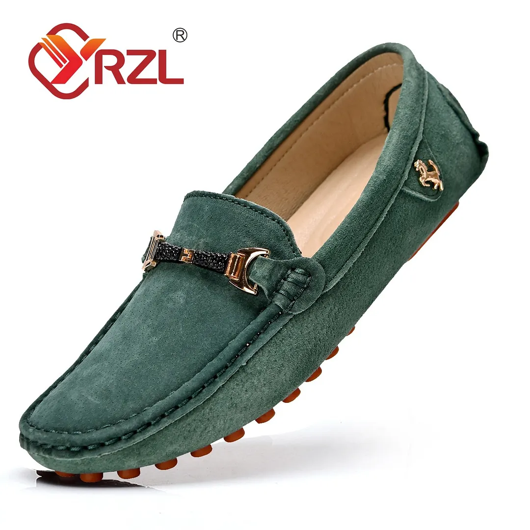 YRZL Loafers Big Size 48 Men Shoes Soft Driving Moccasins High Quality Flats Casual Leather Shoes Men Slip-on Loafers for Men