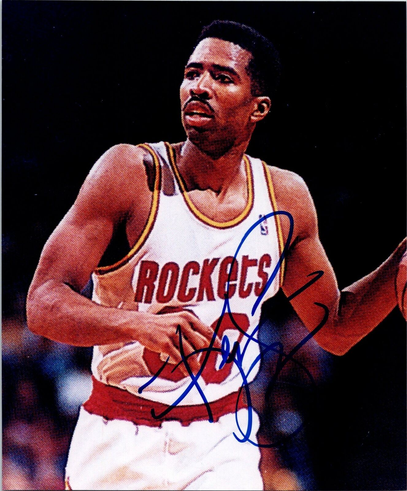 Kenny Smith Signed 8x10 Photo Poster painting - Houston Rockets COA NBA Autographed