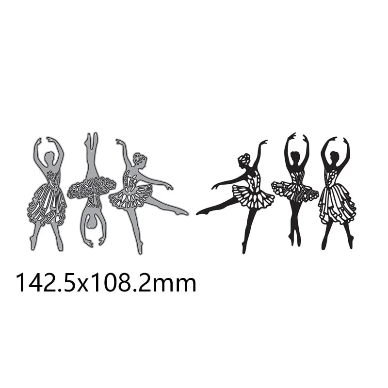 Elegant Ballet Girl Metal Cutting Dies For DIY Scrapbook Cutting Die Paper Cards Embossed Decorative Craft Die Cut New Arrival