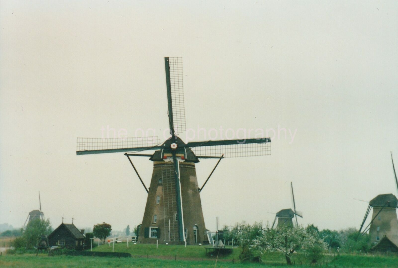 Netherlands Windmill FOUND Photo Poster paintingGRAPH ColorOriginal 93 5 B