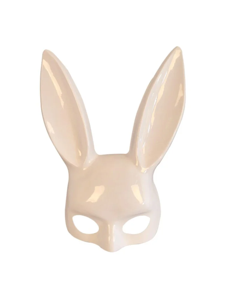Black Bunny Ear Rabbit Mask Women Masquerade Face Headwear Party Props