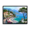 (Counted/Stamped) 14CT/11CT Seaside Town - Cross Stitch 50*40cm/19.69*15.75in