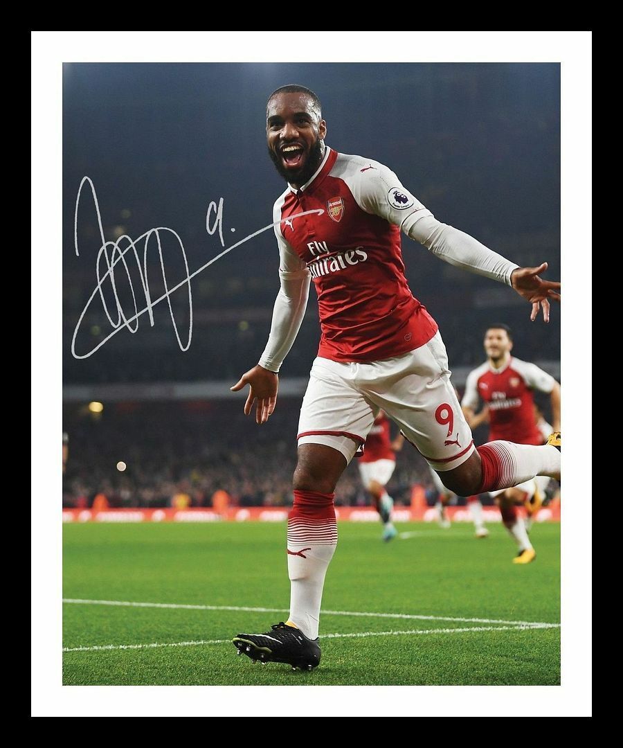 Alexandre Lacazette - Arsenal Autograph Signed & Framed Photo Poster painting 3