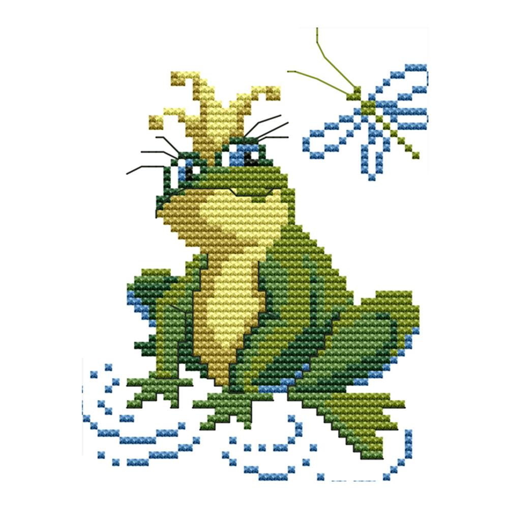 

frog - 14CT Stamped Cross Stitch - 14*16cm, 501 Original