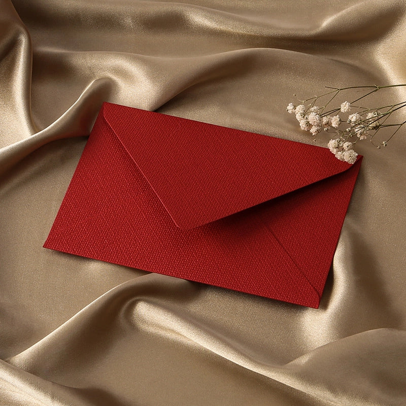 Linen Envelope Letter Paper Set Retro Love Letter Chinese Style Cowhide Special Paper Invitation Postcard Fire Paint Envelope