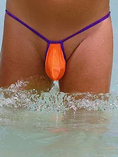 Pornhint Wolverine Sheer Two Tone Bikini New