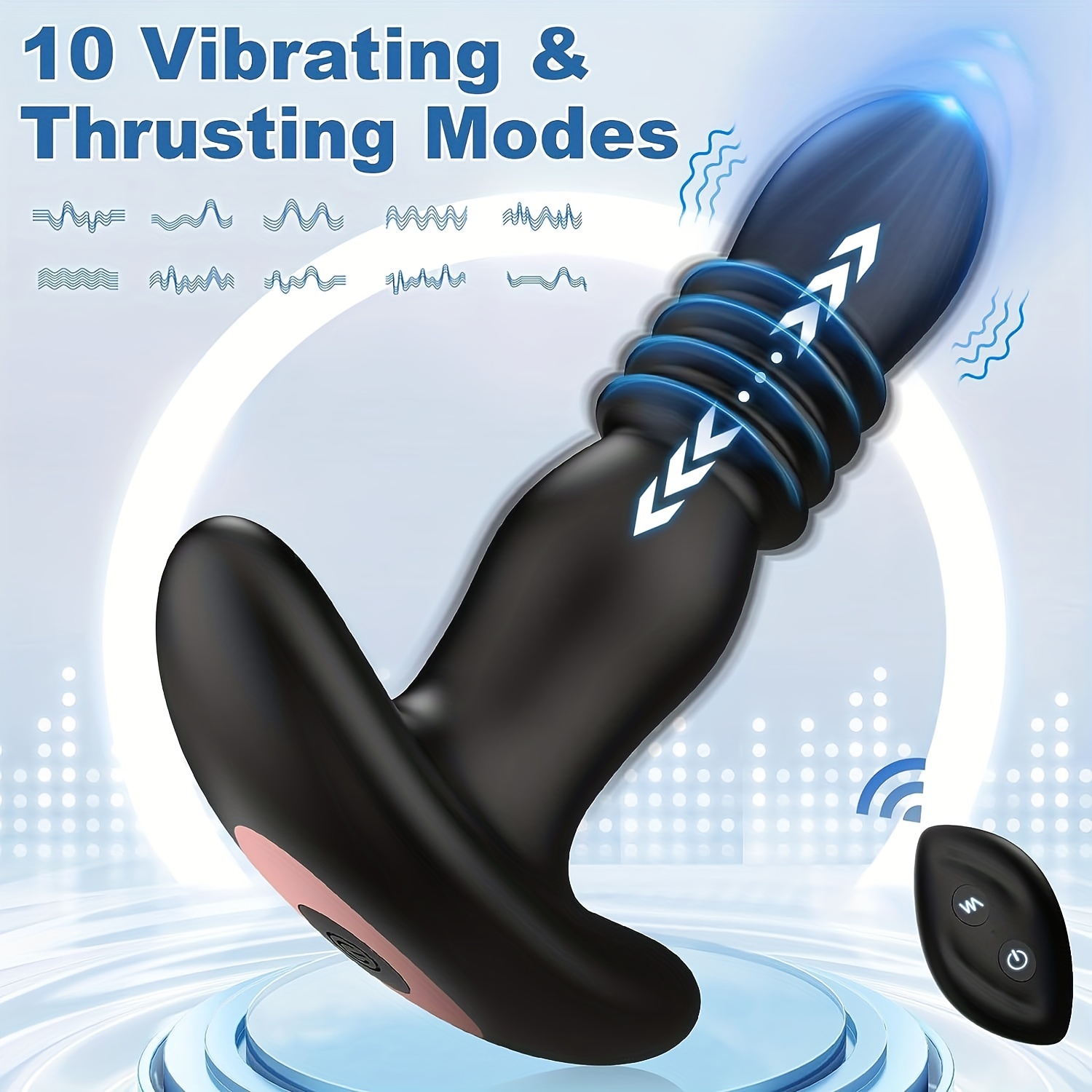 Electric Retractable Anal Plug APP Control Male Prostate Massager