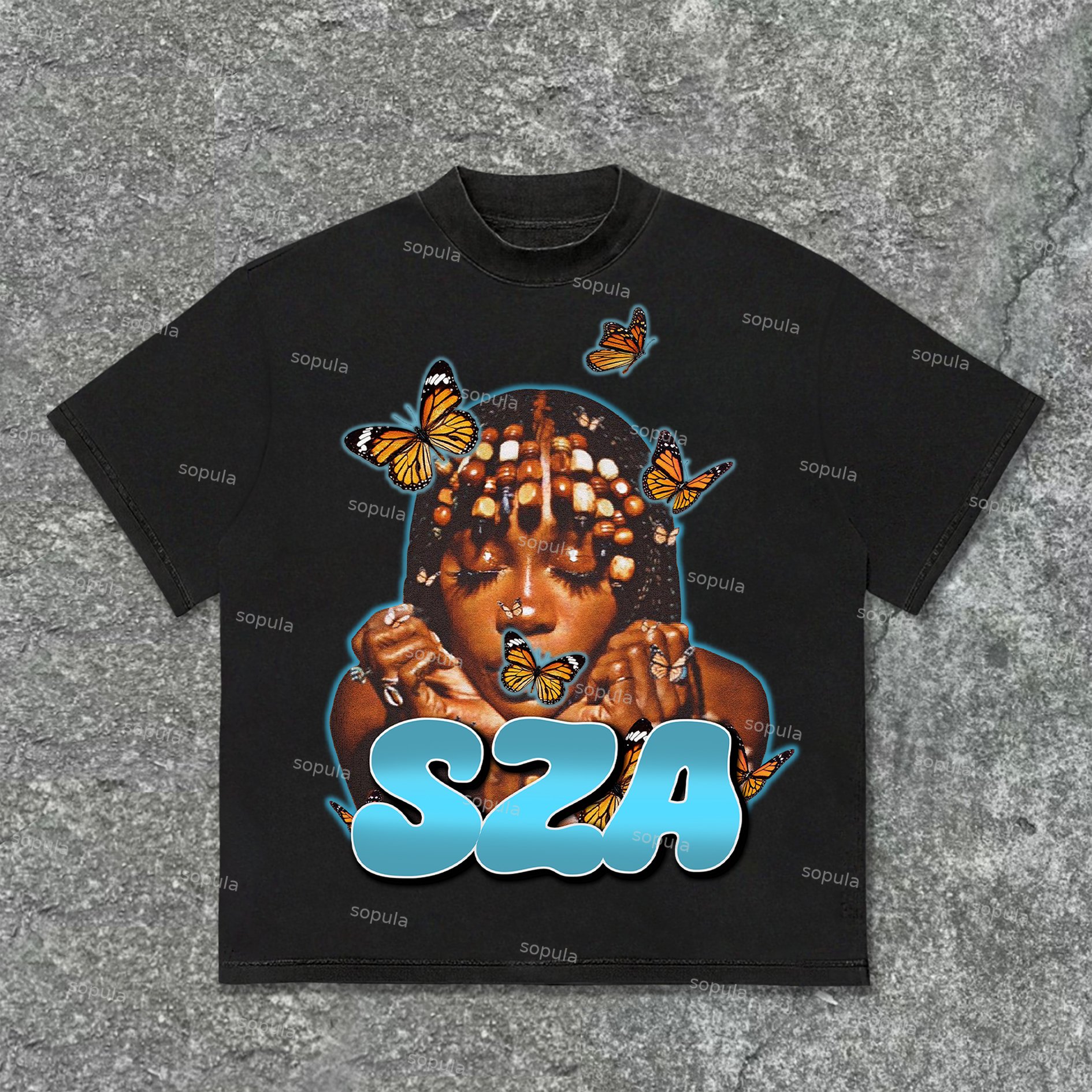 Sopula Vintage Sza Graphic Print Cotton T-Shirt - Sopula ｜Premium Graphic Tees & Graphic Streetwear