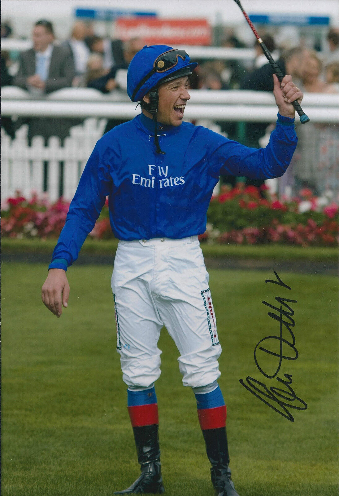 Frankie DETTORI Jockey Signed Autograph 12x8 Photo Poster painting AFTAL COA 1000 Guineas