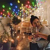 Solar bubble spherical light string outdoor atmosphere crystal ball light strip Christmas garden courtyard decoration light strip