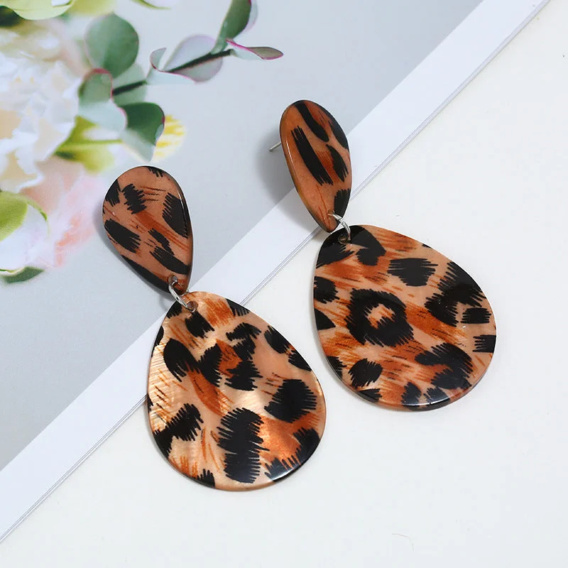Leopard Acrylic Earrings