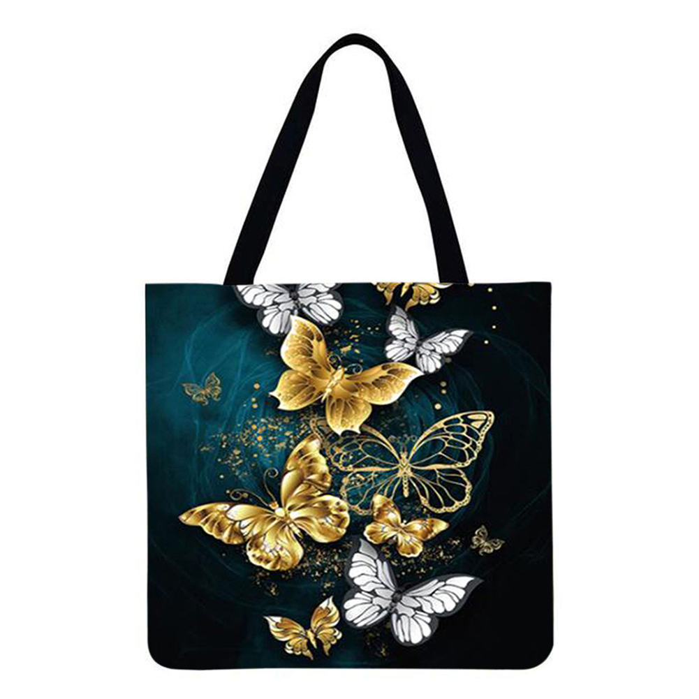 Butterfly 40*40cm linen tote bag