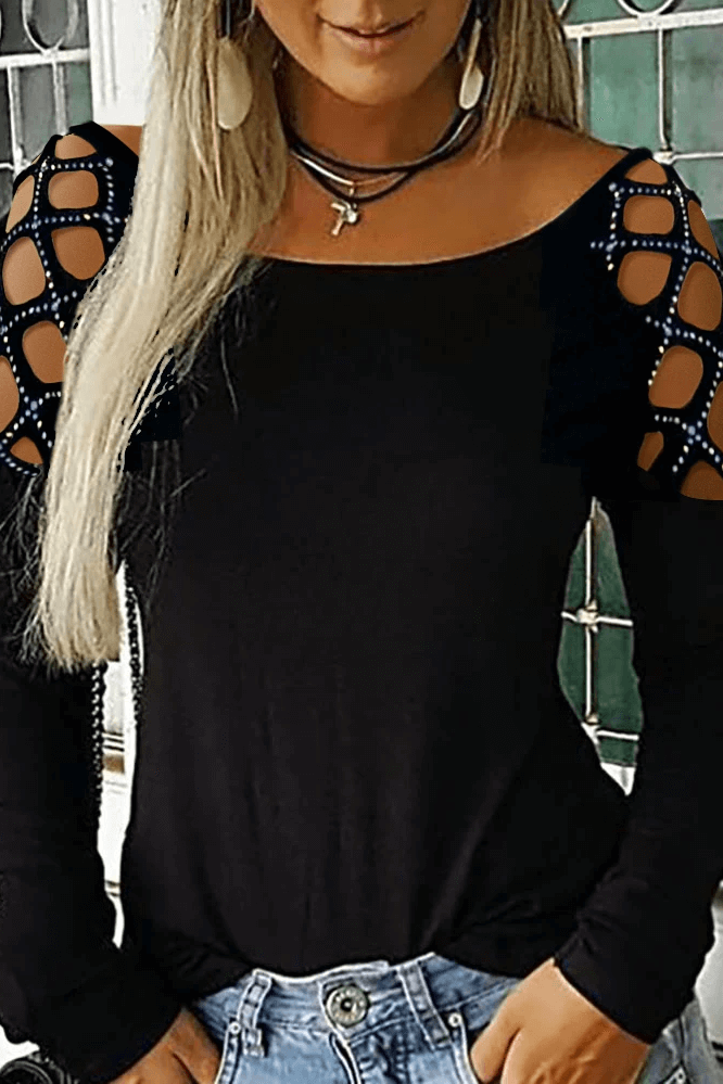 Studded Hollow Out Top