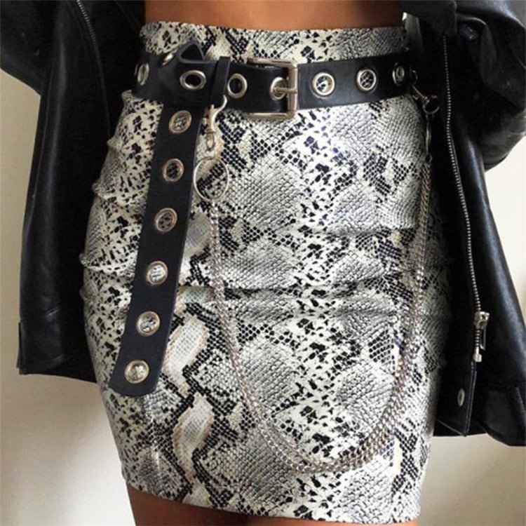 Spring Serpentine Package Hip With A Zipper Skirt Skinny Dresses