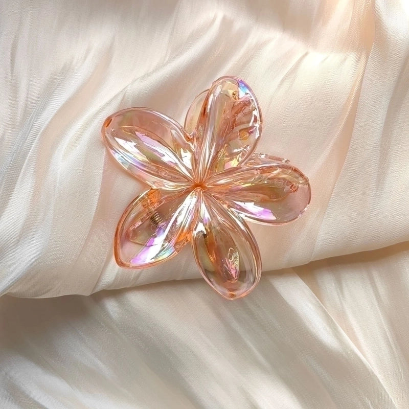 Egg Flower Hairpin Transparent AB Color Grab Hair Shark Clip Gradient Hair Grab Advanced Hair Accessories