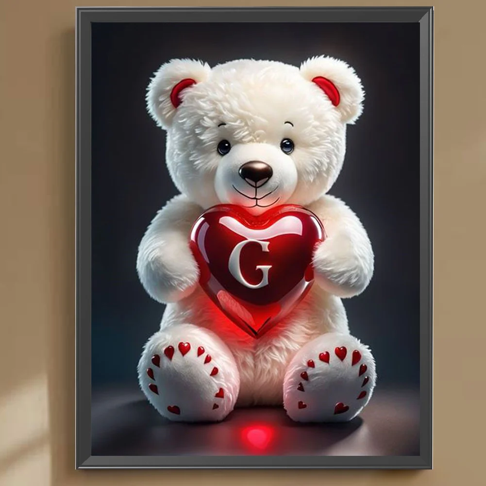 Diamond Painting - Full Square Drill - Bear Love G(Canvas|35*45cm)