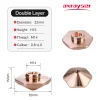 Axrayser Bodor Nozzle Laser Nozzles Copper Single Layer/Double Layers D25 H15 M11 D32 H15 M14 for Precitec Bodor Fiber Machine