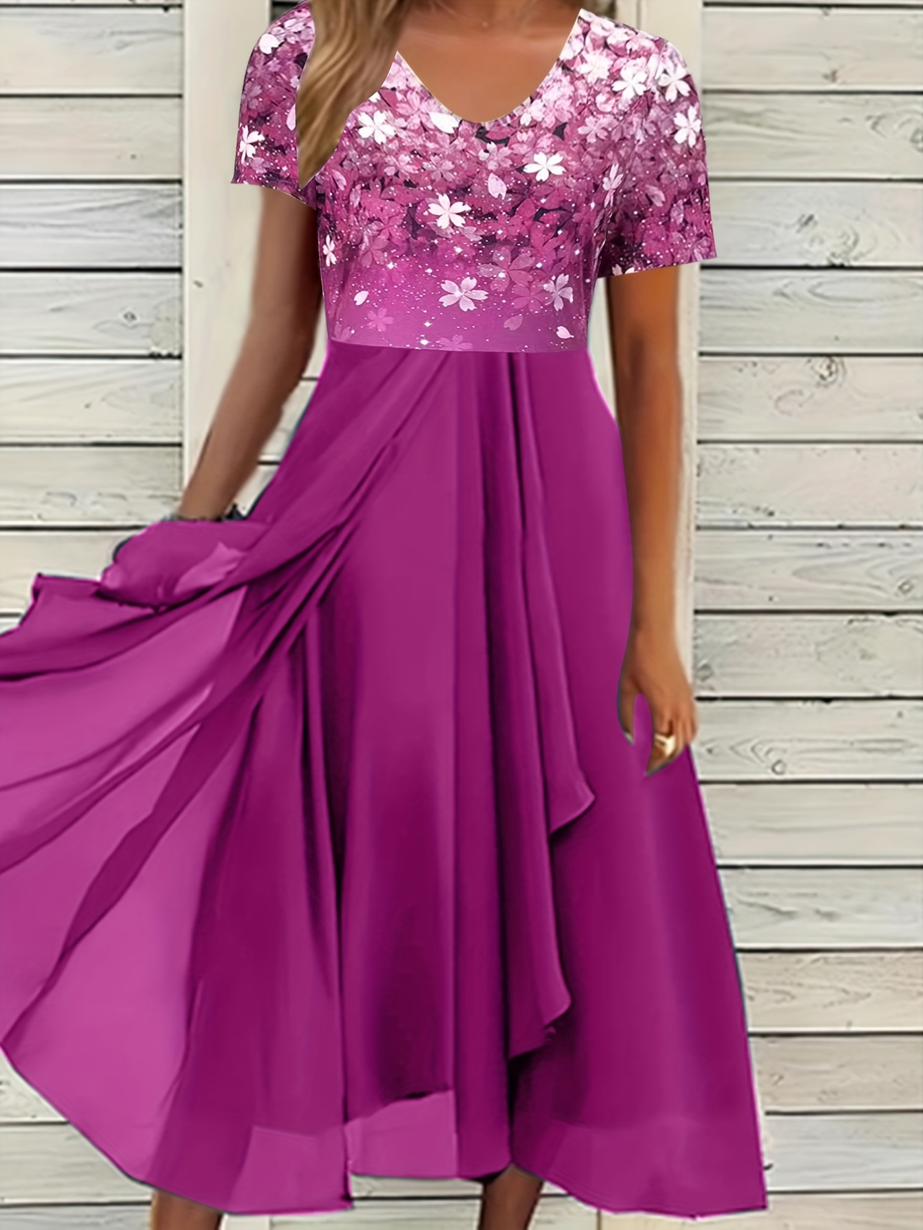 Elegant Women's Geometric Tunic Dress - Polyester, Crew Neck, Woven - Summer Collection | IFYHOME