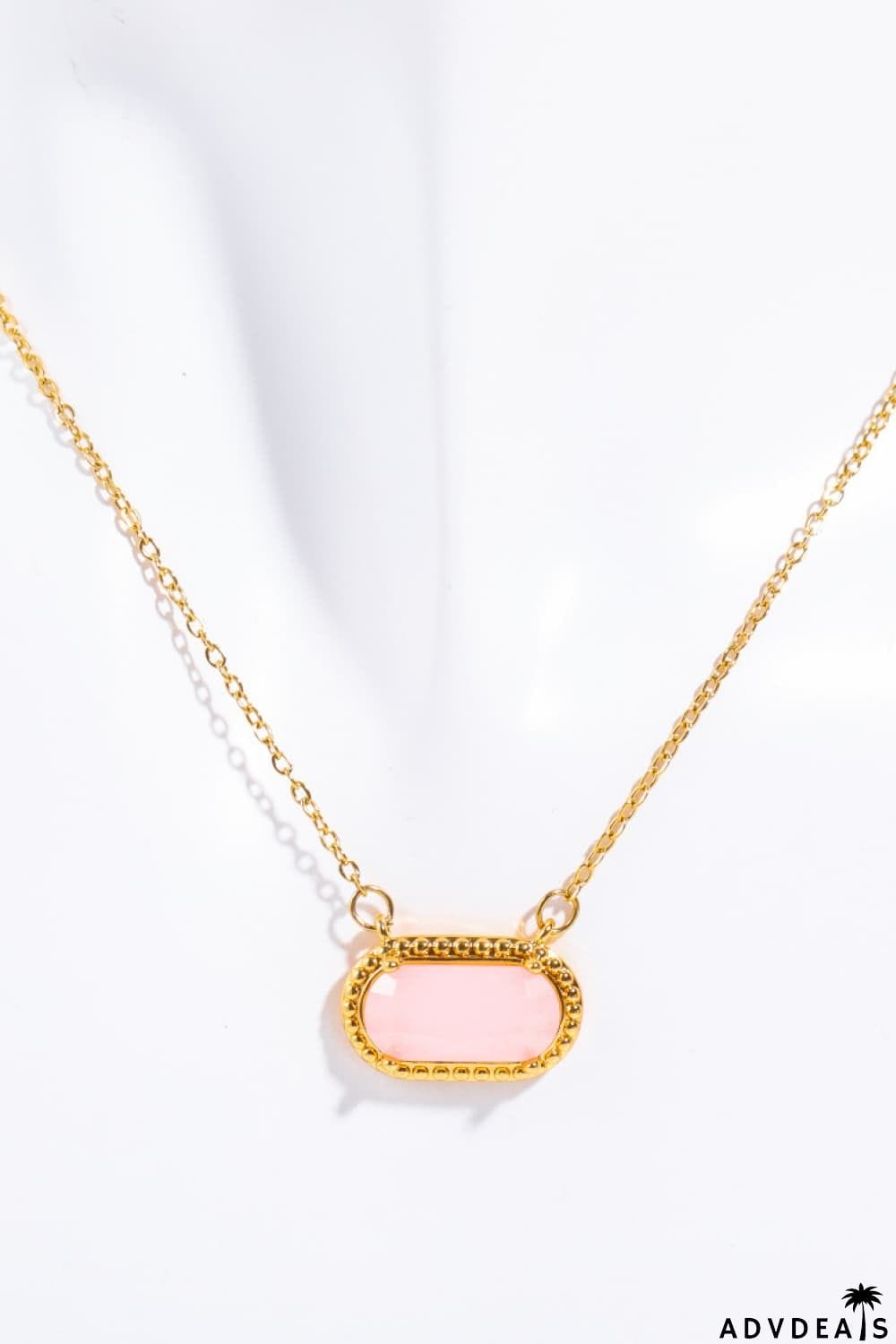 Copper 14K Gold Pleated Pendant Necklace