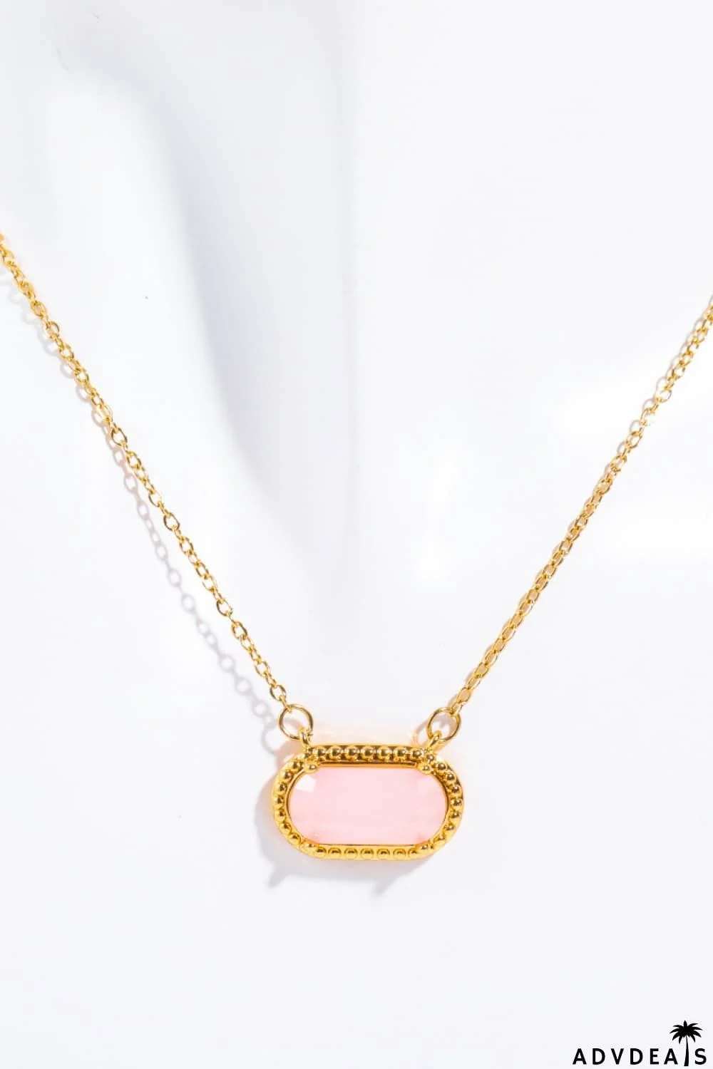 Copper 14K Gold Pleated Pendant Necklace